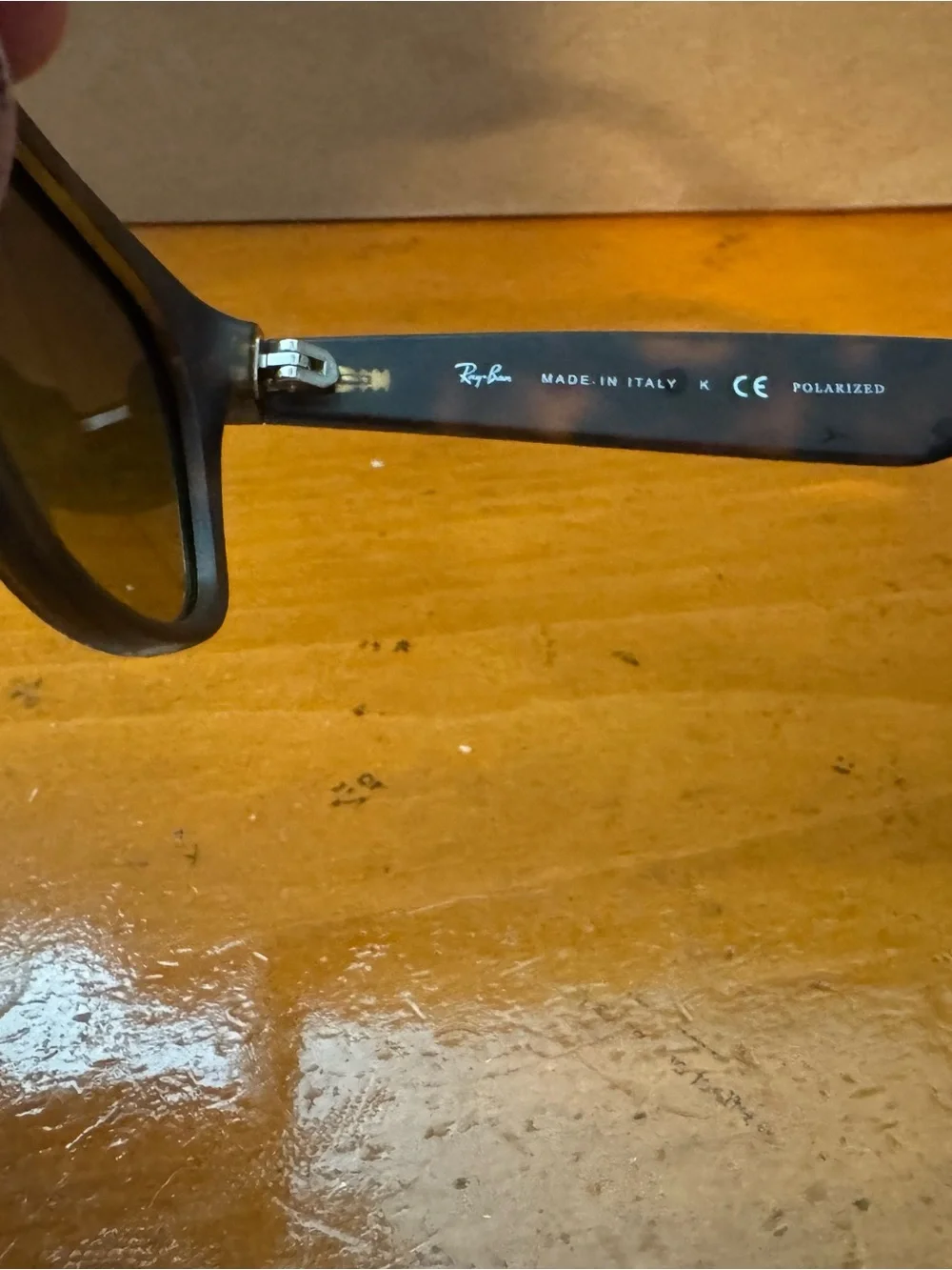 Ray-Ban Black Frame with Amber/Brown Lenses New Wayfarer RB2132
